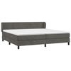 vidaXL Sommier &agrave; lattes de lit et matelas Gris fonc&eacute; 200x200cm Velours