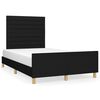 vidaXL Cadre de lit sans matelas noir 120x190 cm tissu