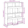 vidaXL Biblioth&egrave;que ch&ecirc;ne sonoma 100x33x125,5 cm bois d'ing&eacute;nierie