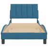 vidaXL Cadre de lit sans matelas Hanko bleu 90x190 cm velours