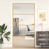 vidaXL Porte int&eacute;rieure mince dor&eacute; verre tremp&eacute; aluminium