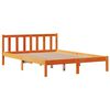 vidaXL Cadre de lit et t&ecirc;te de lit sans matelas cire marron 150x200 cm