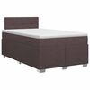 vidaXL Lit boxspring avec matelas Marron fonc&eacute; 120 x 200 cm Tissu