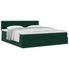 VidaXL Cadre de lit ottoman avec matelas vert fonc&eacute; 180x200 cm velours