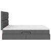 vidaXL Lit de Rangement Gris fonc&eacute; 200 x 200 cm Cuir synth&eacute;tique