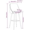 vidaXL Tabourets de bar lot de 2 noir velours
