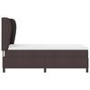 vidaXL Lit &agrave; ressorts avec matelas Marron fonc&eacute; 90 x 190 cm tissu