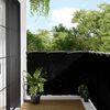 vidaXL &Eacute;cran de balcon noir 120x800 cm 100% polyester oxford