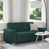vidaXL Canapé 2 places Vert foncé 140 cm Tissu