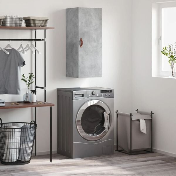 vidaXL Armoire murale gris b&eacute;ton 34,5x34x90 cm