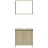 vidaXL Meubles de salle de bain Ch&ecirc;ne sonoma Bois d'ing&eacute;nierie