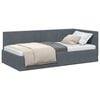 vidaXL Cadre de lit d'angle Gris fonc&eacute; 90 x 200 cm Velours