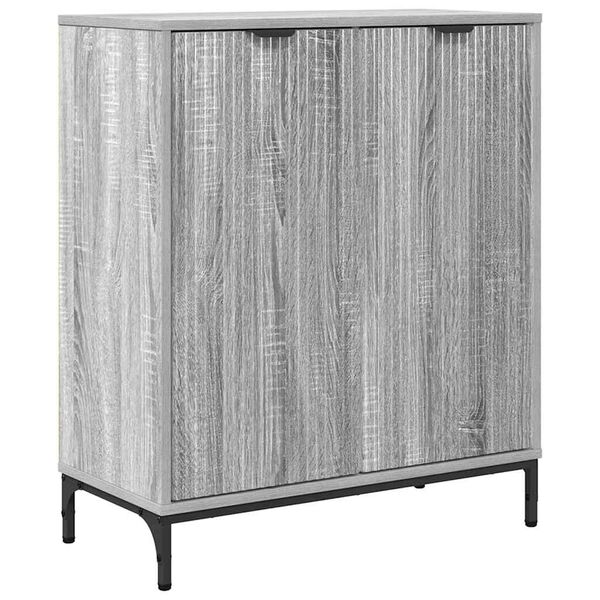 vidaXL Buffet Gris Sonoma 69,5 x 33 x 82 cm Bois d'ing&eacute;nierie