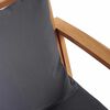 vidaXL banc Brun et gris fonc&eacute; 110 x 66 x 76 cm Bois de teck massif