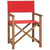 vidaXL Chaises de metteur en sc&egrave;ne lot de 2 Bois de teck massif Rouge