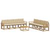 vidaXL Ensemble de canap&eacute;s d'ext&eacute;rieur 9 pcs Blanc et Beige