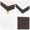vidaXL Lit &agrave; ressorts avec matelas Marron fonc&eacute; 120 x 200 cm tissu