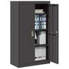 vidaXL Armoire de rangement 2 pcs Noir 80 x 40 x 140 cm Acier