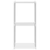vidaXL &Eacute;tag&egrave;re tubulaire avec stockage Blanc 43 x 27 x 90 cm Aluminium