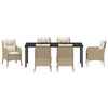 vidaXL Ensemble de salle &agrave; manger pour jardin 7 pcs Beige polyrotin