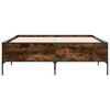 vidaXL Cadre de lit sans matelas ch&ecirc;ne fum&eacute; 120x200 cm