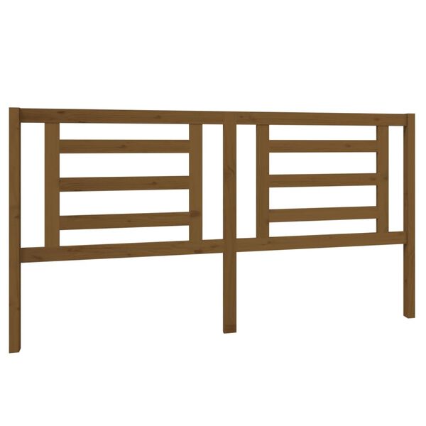 vidaXL T&ecirc;te de lit Marron miel 186x4x100 cm Bois de pin massif