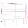 vidaXL T&ecirc;te de lit LED avec t&ecirc;te de lit Gris fonc&eacute; 144 cm Polyester