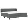 vidaXL Lit boxspring avec matelas Gris foncé 180 x 200 cm tissu