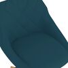 vidaXL Chaises pivotantes &agrave; manger lot de 2 bleu velours