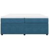 vidaXL Sommier &agrave; lattes de lit et matelas Bleu fonc&eacute; 200x200cm Velours