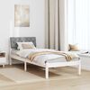 vidaXL Cadre de lit Blanc et gris clair 80 x 200 cm Bois massif en pin