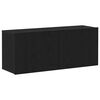 vidaXL Ensemble meuble TV Montage mural Ch&ecirc;ne noir 100 x 30 x 41 cm