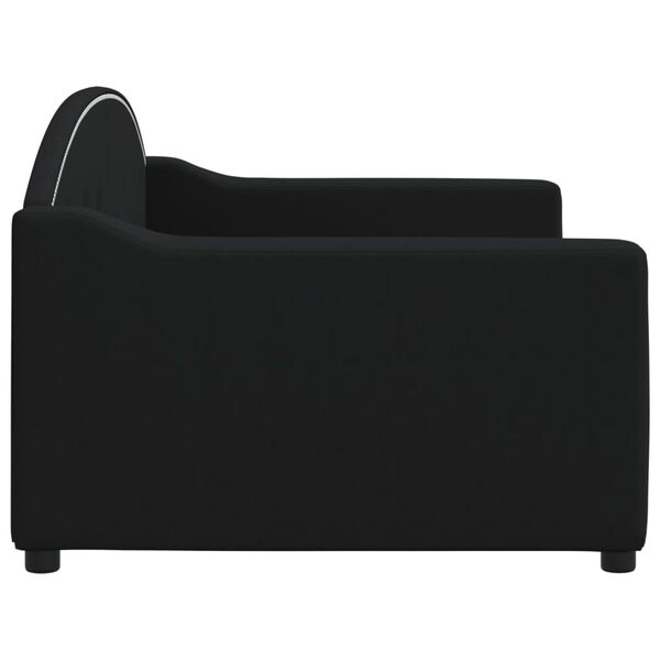 vidaXL Lit de repos sans matelas noir 90x200 cm tissu