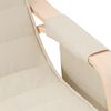 vidaXL Chaise &agrave; bascule Cr&egrave;me Tissu