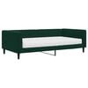 vidaXL Lit de jour avec matelas vert fonc&eacute; 100x200 cm velours