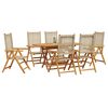 vidaXL Ensemble de salle &agrave; manger pour jardin 7 pcs Beige