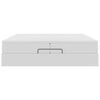 VidaXL Cadre de lit ottoman avec matelas blanc 200x200 cm similicuir