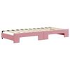 vidaXL Lit de jour avec gigogne et tiroirs rose 80x200 cm velours