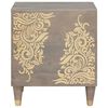 vidaXL Cabinet de chevet avec porte 2 pcs Gris 40 x 33 x 46 cm