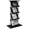 vidaXL &Eacute;tag&egrave;re &agrave; magazines avec &eacute;tag&egrave;re Ch&ecirc;ne noir 68 x 40 x 123,5 cm