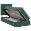 vidaXL Lit avec rangement et matelas Vert fonc&eacute; 100 x 200 cm Velours