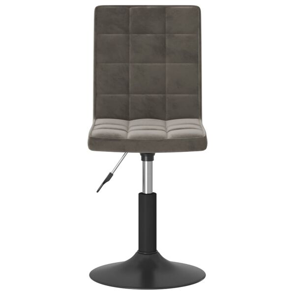 vidaXL Chaises pivotantes &agrave; manger lot de 6 gris fonc&eacute; velours