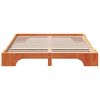 vidaXL Cadre de lit Brun cire 160 x 200 cm Pin massif