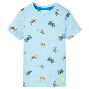 vidaXL T-shirt pour enfants m&eacute;lange bleu clair 116