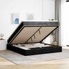 VidaXL Cadre de lit ottoman avec matelas noir 200x200cm tissu