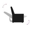 vidaXL Fauteuil inclinable &agrave; 2 places Noir Tissu