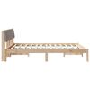 vidaXL Cadre de lit Marron et taupe 150 x 200 cm Bois massif en pin