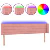 vidaXL T&ecirc;te de lit &agrave; LED Rose 183x16x78/88 cm Velours