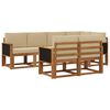 vidaXL Ensemble de canap&eacute;s d'ext&eacute;rieur 7 pc Naturel et Beige Polyester