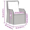 vidaXL Chaises inclinables de jardin lot de 2 et coussins noir rotin